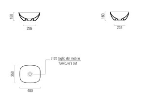 Керамическая столешница прямоугольная раковина