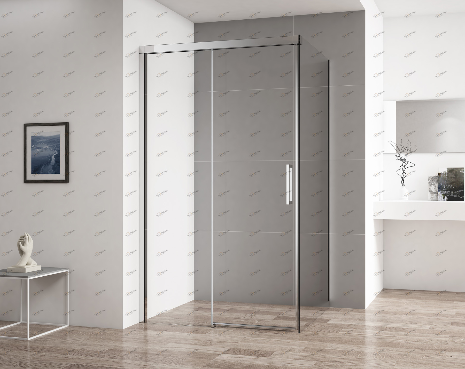 Душевой уголок CEZARES DUET SOFT-AH-1-150/100-C-Cr 