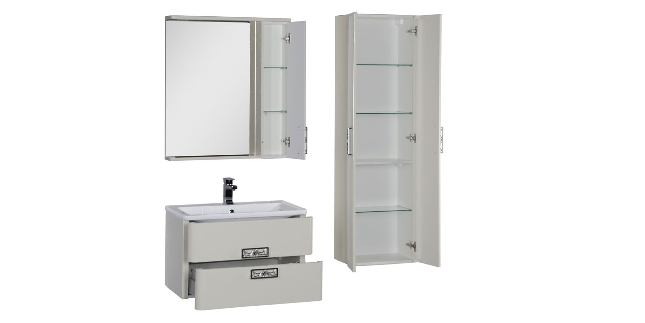 Комплект мебели Aquanet Паллада 80 слоновая кость 00175459 - Вид №2