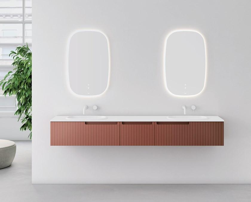 Fiora Двойная подвесная тумба под умывальник с ящиками Synergy sun-id-1464649 - Вид №2