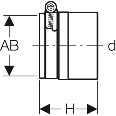 390.695.14.1 Переходная манжета Geberit Silent-PP, на чугунную трубу Geberit  - Вид №2