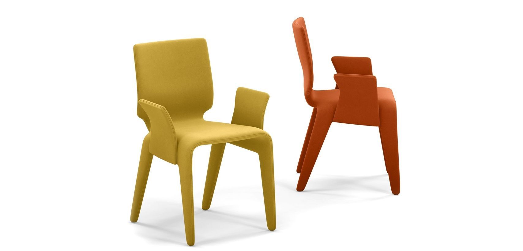 Мягкий тканевый стул с подлокотниками ROCHE BOBOIS Chabada ARCH-00089673 - Вид №2