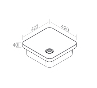 L658T0R0V5.100 Консольная раковина квадратная A. e T. Italia IN-OUT Белый глянцевый AeT ITALIA - Вид №1