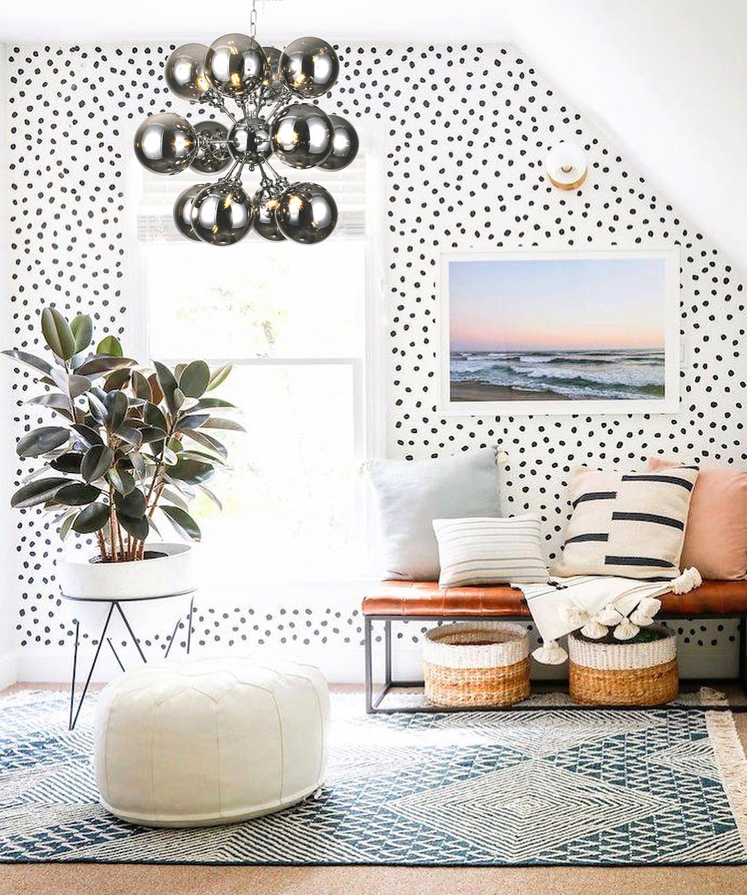 Люстра Ludlow от Eichholtz хром 110704 EICHHOLTZ ДИЗАЙНЕРСКИЕ, EICHHOLTZ, ШАР 061604 Хром  - Вид №3