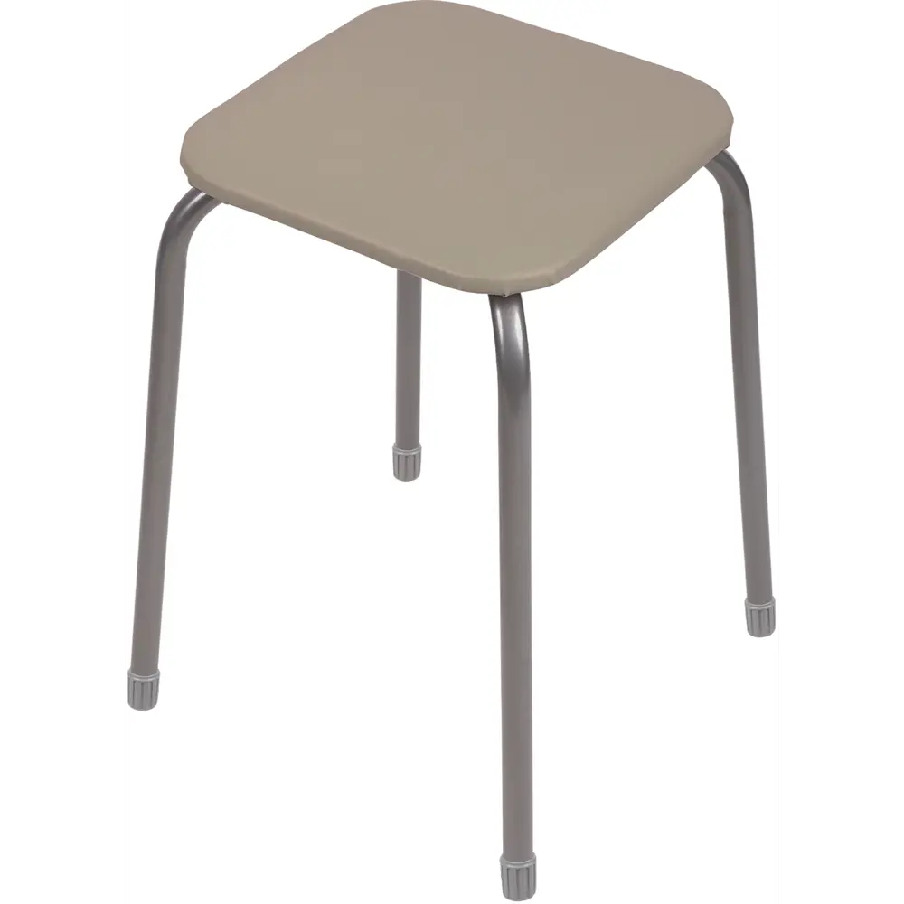 Табурет Ника Эконом 3 ТЭ3/Б 29x46.5x29 см ножки металл/серый сиденье искусственная кожа бежевый Santreyd STLM-2202782
