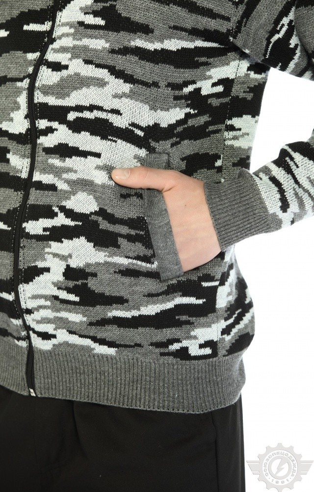 63361 Джемпер камуфляж на молнии серый  Одежда для охранных структур  размер 56-58 Спецодежда  - Вид №2