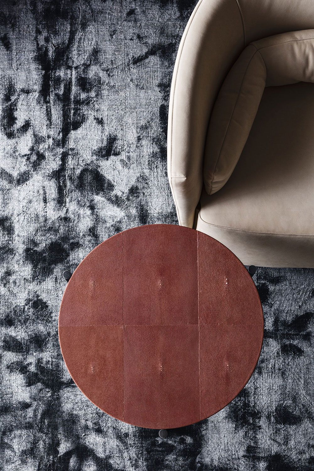 Круглый кожаный журнальный столик OAK Metronome ARCH-00148584 - Вид №2