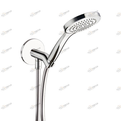 CRIPD624 Изогнутый кронштейн для душа со встроенным сливом для воды, гибким шлангом LONG LIFE и ручным душем против известкового налета Cristina Rubinetterie 