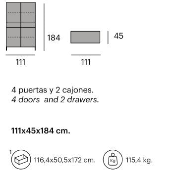 Шкаф из тикового дерева Pilma Фьюжн ARCH-00010439 - Вид №3