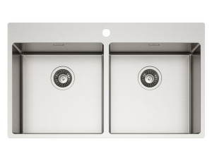 Раковина из нержавеющей стали с 2 чашами