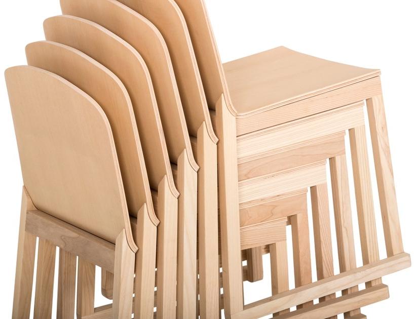 Anesis Штабелируемый стул на салазках из массива дерева  A90  - Вид №4