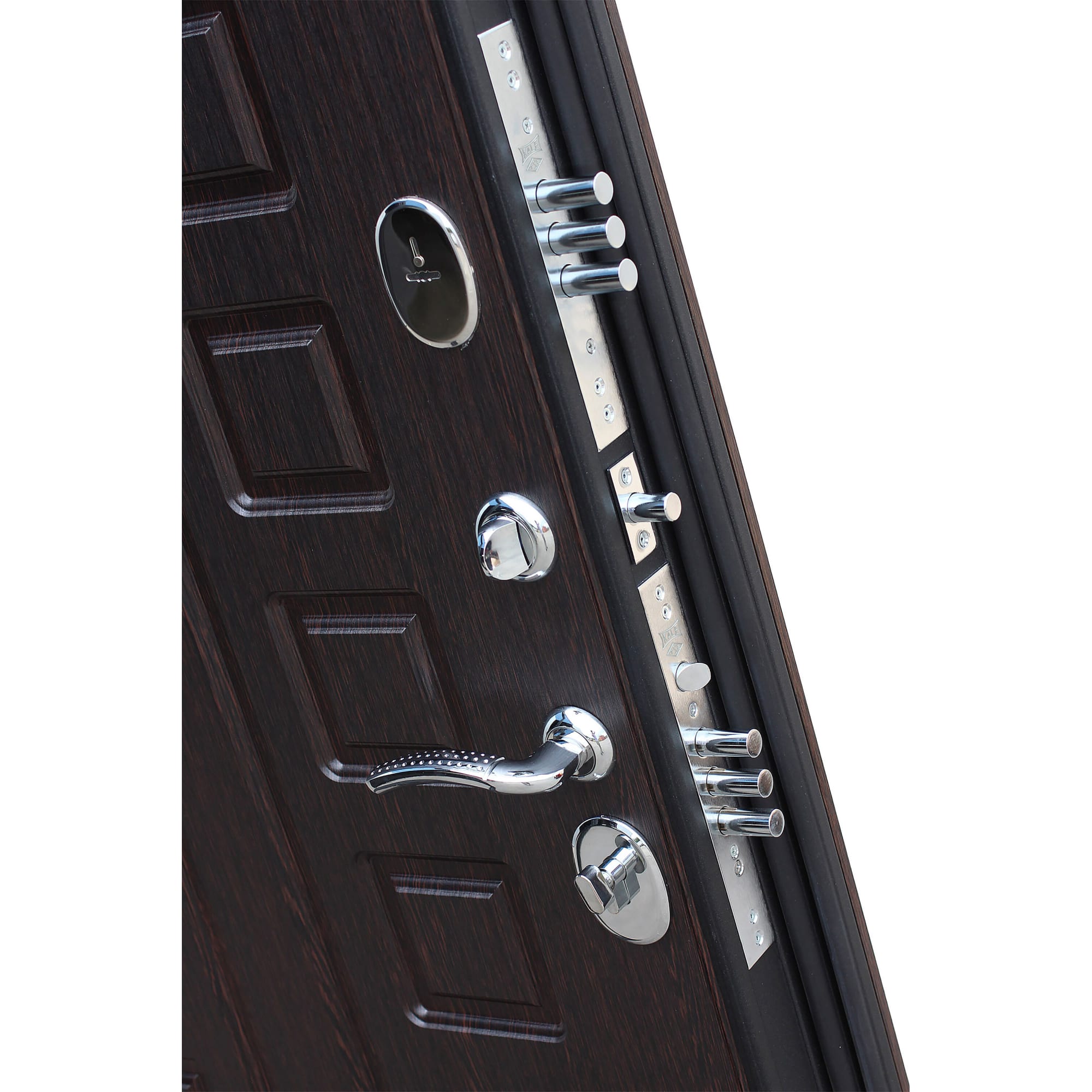 82113841 Дверь входная металлическая Сенатор 12 см, 860 мм, правая, цвет венге Santreyd  - Вид №1