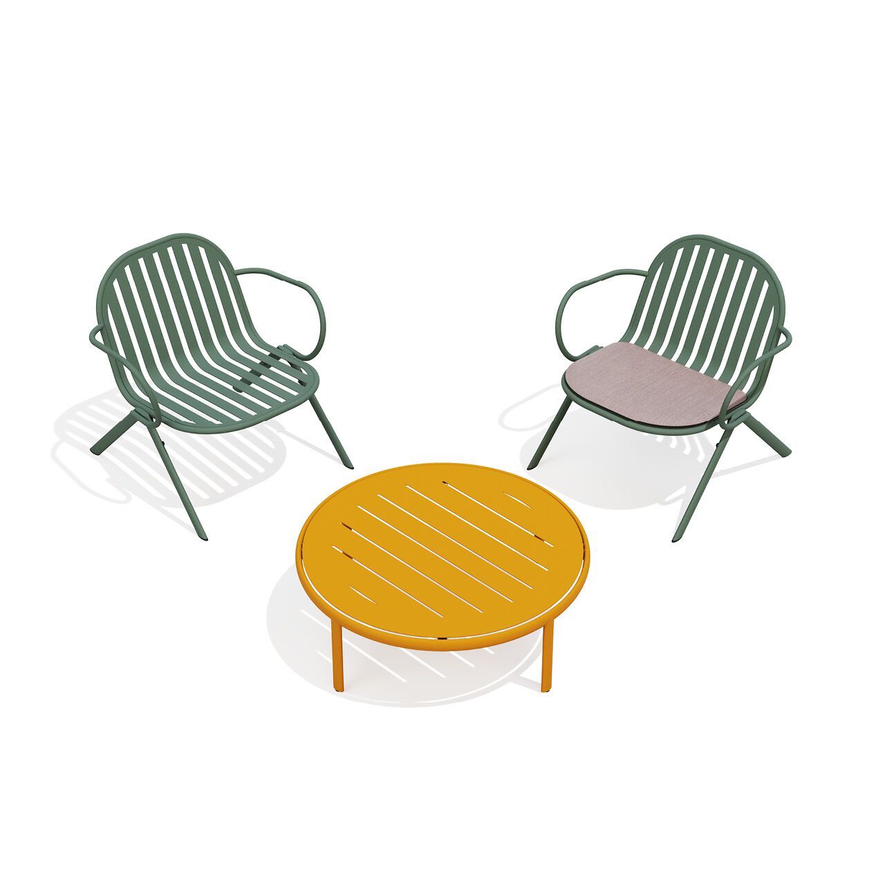 Штабелируемое стальное кресло с порошковым покрытием с подлокотниками BABEL D Melik ARCH-00149463 - Вид №3