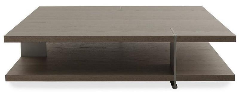 Poliform Низкий столик из фанерованной древесины с журнальной полкой Bristol sun-id-1484345 - Вид №3