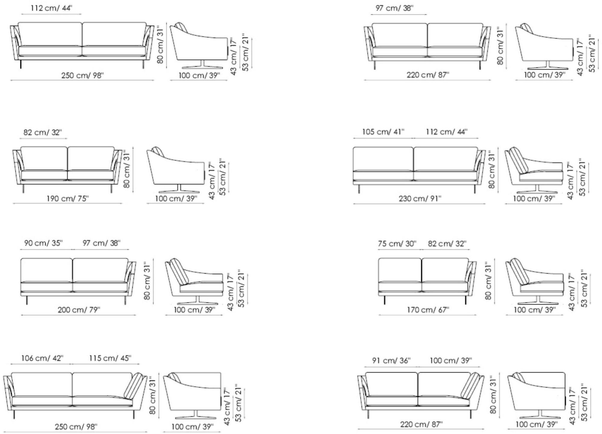 Bonaldo 3-х местный модульный диван из ткани sun-id-1379377 - Вид №1