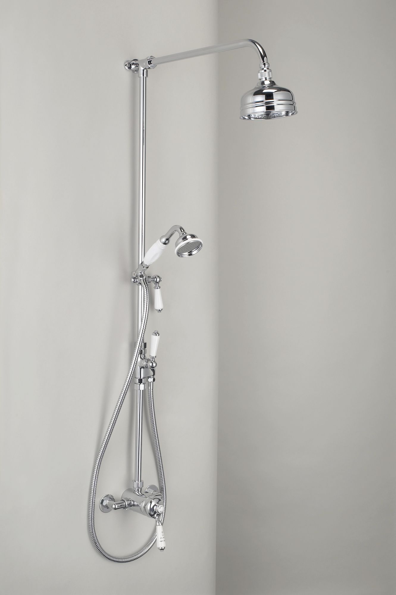 Traditional bathrooms Смеситель для душа с фарфоровой ручкой ASCOT Tbmskit1.exp.ag  - Вид №1