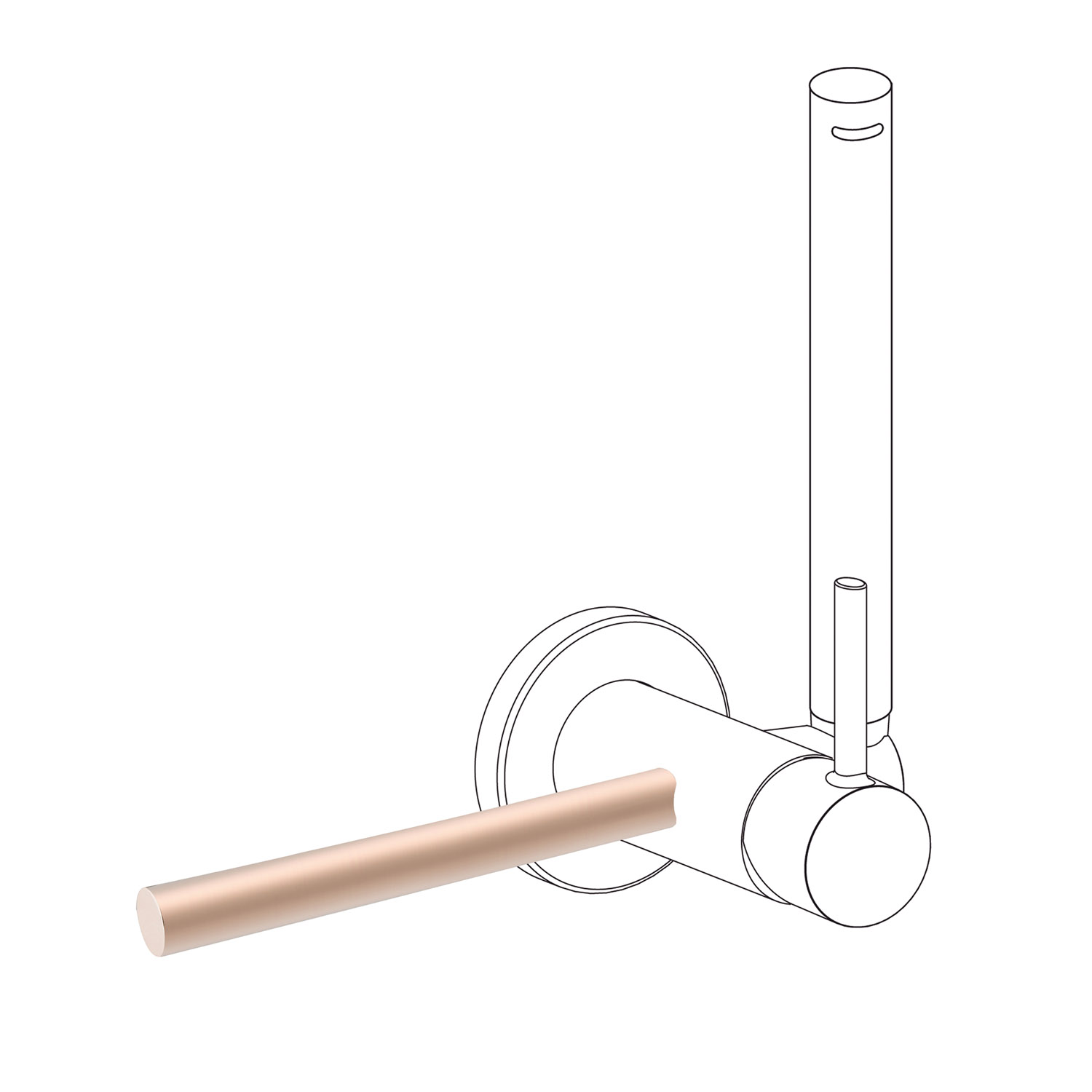 Аксессуар для полотенцесушителя для смесителя унитаза с душем-03412401OPM TRES 