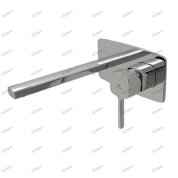 Комплект отделки для раковины, однорычажный. . Керамический картридж Ø35 мм. Без всплывающих отходов. Расход 5 л / мин при 3 барах. Возможность вертикальной и горизонтальной установки.  Nk concept NOKEN 100144766  CHROME