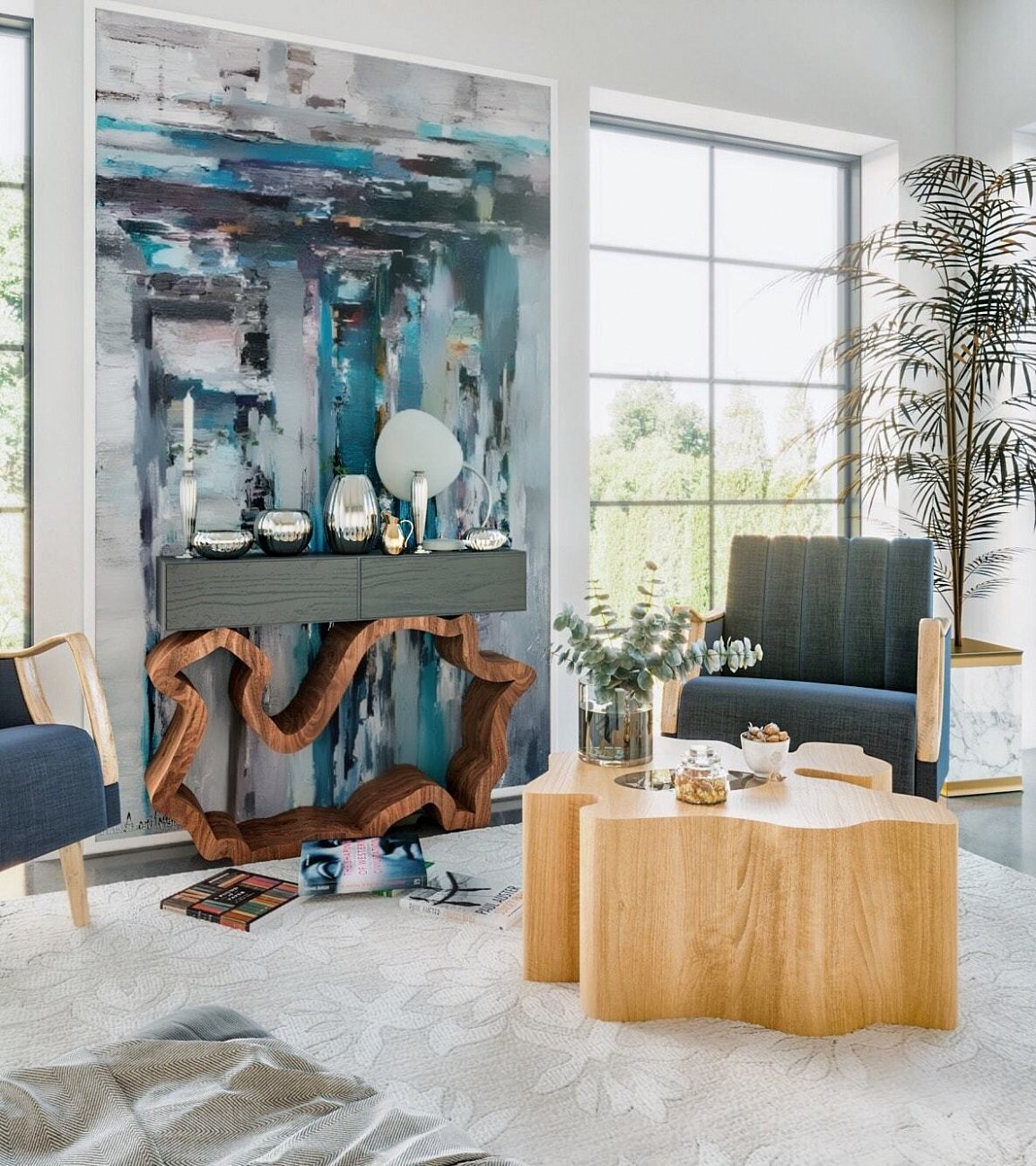 Журнальный столик черный фигурный венге "Пень" от Odingeniy ODINGENIY  178454 Венге;черный  - Вид №7