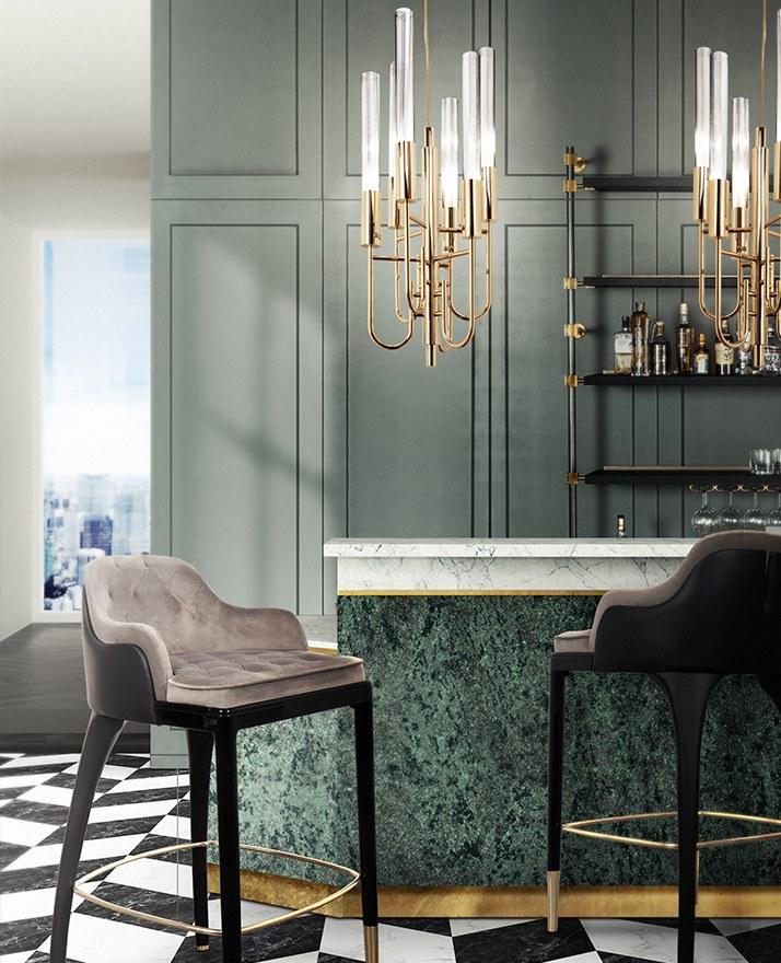 LUXXU Высокий кожаный барный стул с подставкой для ног Charla sun-id-1474859 - Вид №5