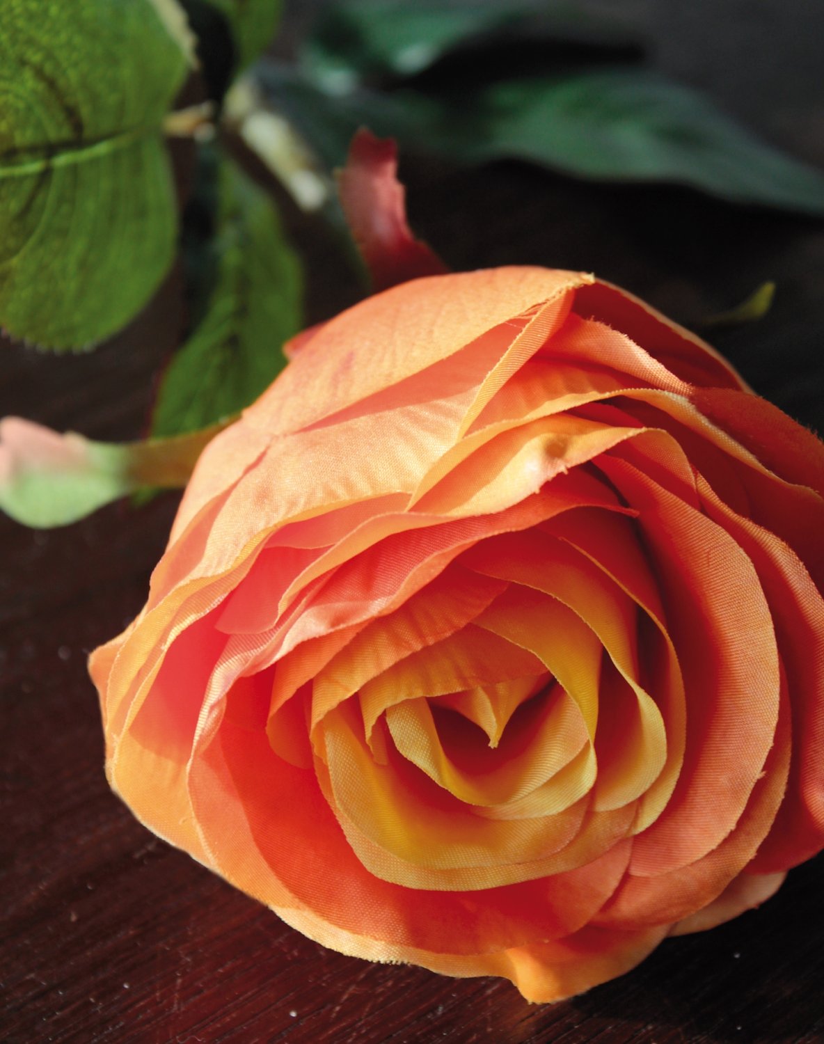 9816 334 a3 Искусственная роза, 90 см, оранжевая H-andreas 