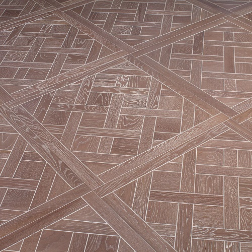 Модульный паркет Marco Ferutti Versailles Versailles Грей Дуб с брашью (Текстурированная) 600х600 мм 2600600015 - Вид №2