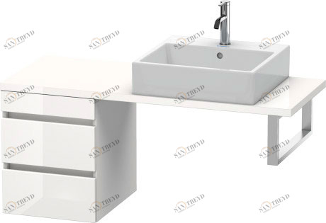 DS532602222 Шкафчик для компактной консоли DuraStyle #DS5326 400 x 478 мм Белый глянцевый декор Duravit