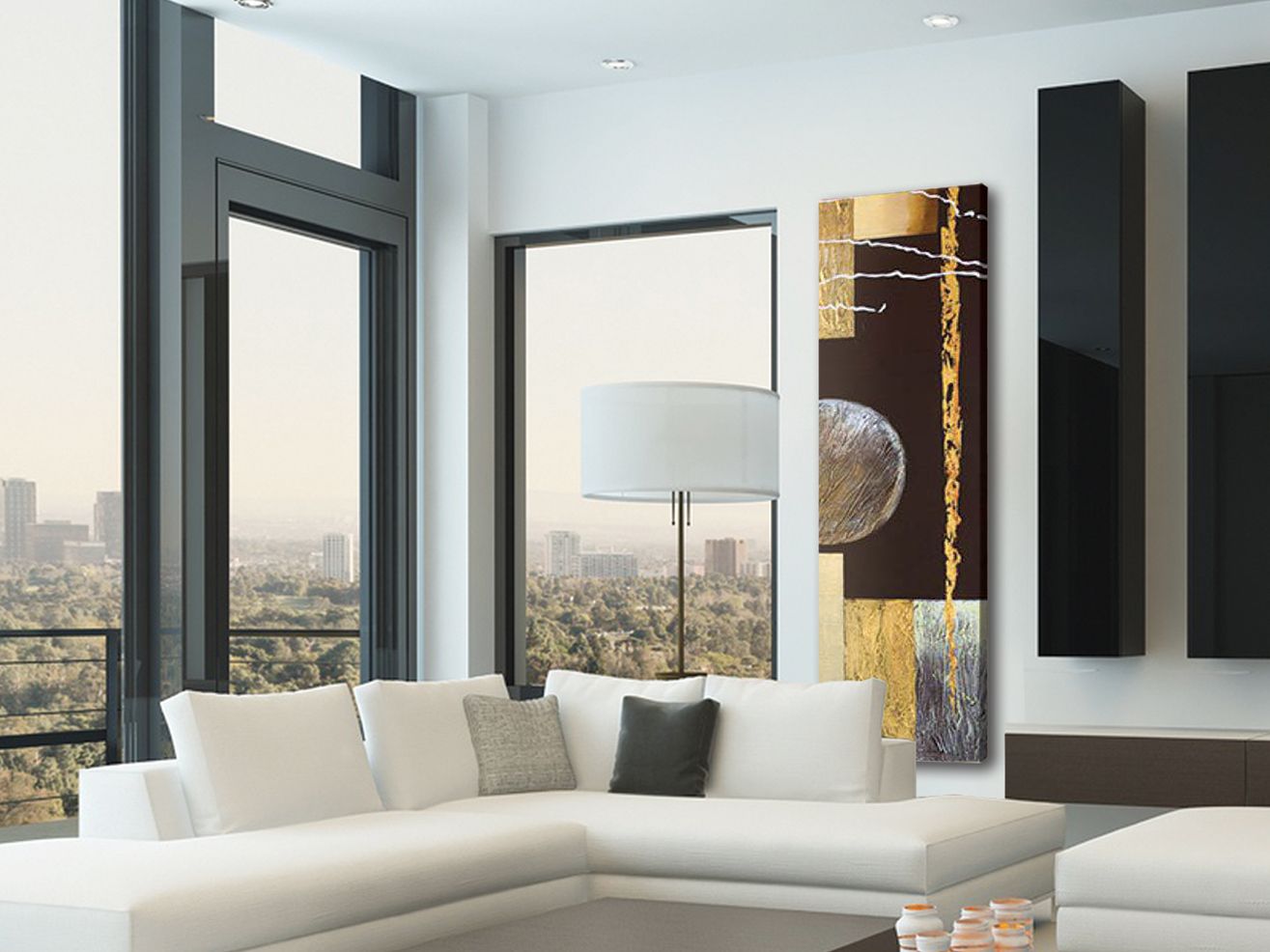 Алюминиевый полотенцесушитель Termo Design текстурная живопись ARCH-00090430 - Вид №1