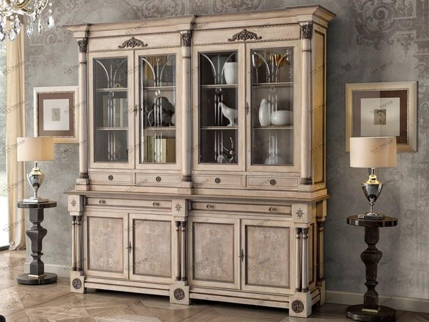 Arvestyle Буфет из лакированного дерева и стекла с распашными дверцами  As-1801 