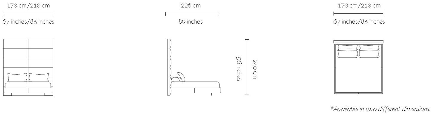 MORADA Кожаная кровать King size с высоким изголовьем Heaven Heaven bedos - Вид №6
