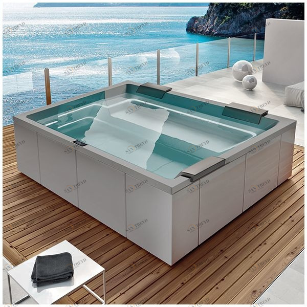 Бассейн Gruppo Treesse Rest SPA-V192H-SE прямоугольный spa с гидромассажем и нагревателем встроенный серый SPAV192HSE