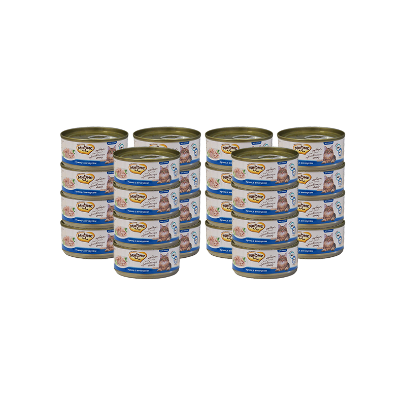 ПР0030897*24 Корм для кошек Тунец с анчоусами в нежном желе конс. 70г (упаковка - 24 шт) МНЯМС 