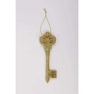 Елочная игрушка Ключик KREAFORTA 14.5x4.8 см золотой