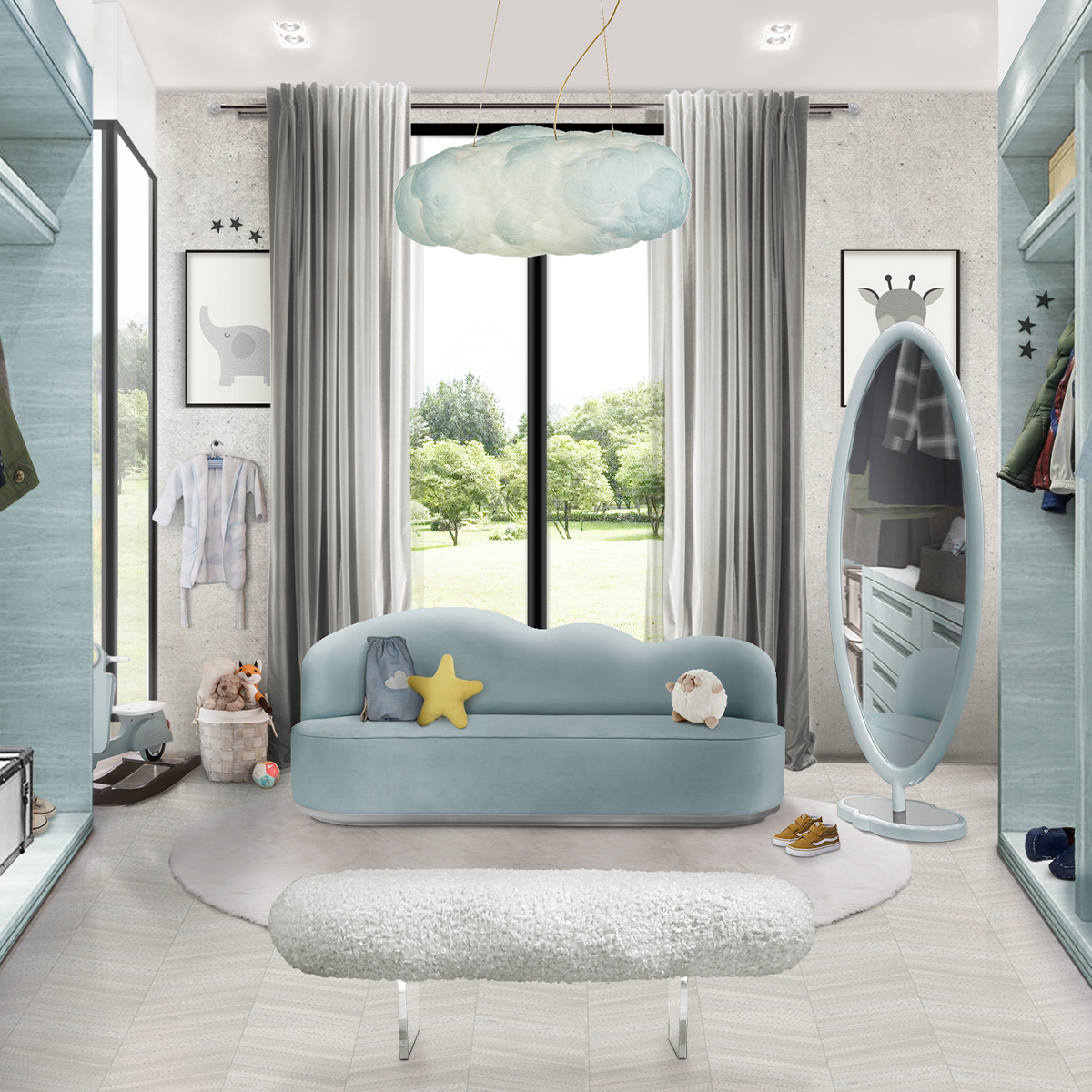 Зеркала Cloud Mirror Covethouse CIRCU  - Вид №1