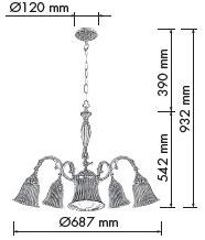 FEDE Подвесной светильник из латуни  Fd1191/-93 Fd1191/-93--- - Вид №4