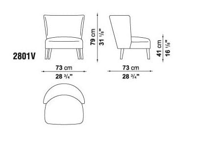Кресло с подлокотниками Maxalto ARCH-00080768 - Вид №5