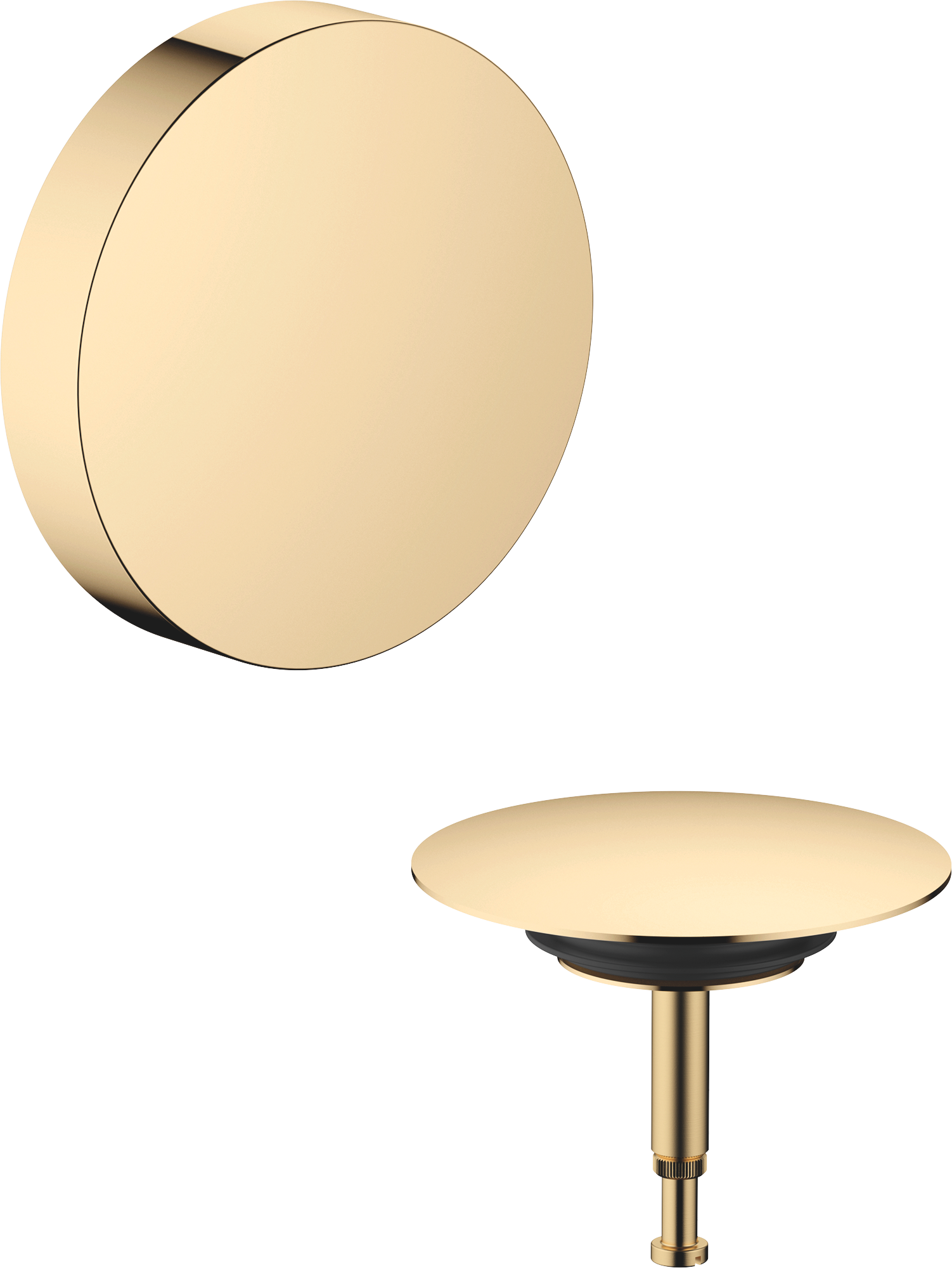 Выдвижной слив и перелив - Durabrass (золото 23 карата)