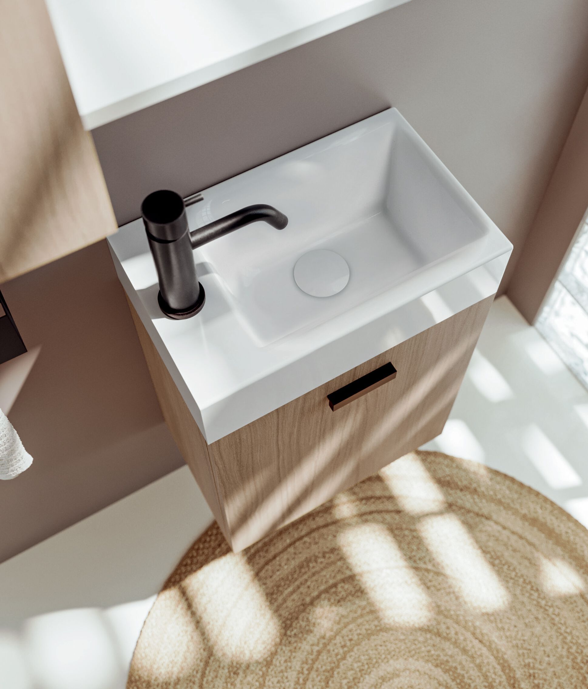 Меламинированный подвесной умывальник со встроенным умывальником COLAVENE мини-умывальники ARCH-00042972 - Вид №1