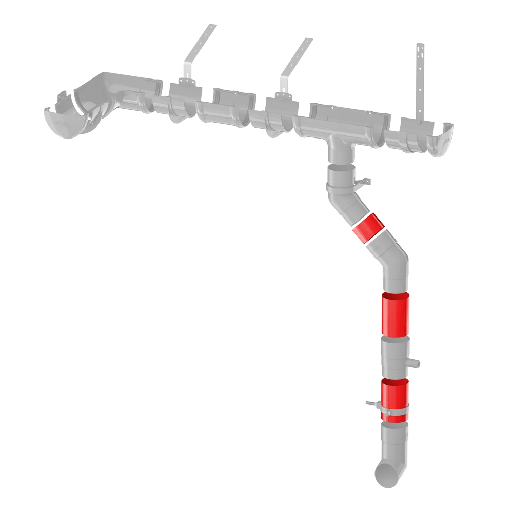 Труба водосточная 82x3000 мм цвет белый ТЕХНОНИКОЛЬ STLM-2122258 - Вид №1