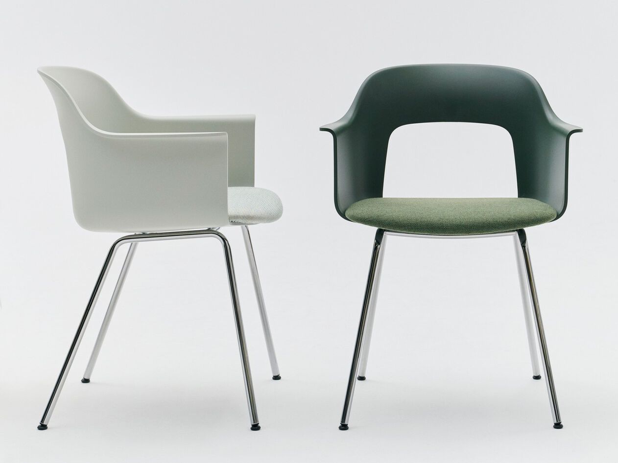 Стул из полипропилена с мягким сиденьем с подлокотниками Hay макет ARCH-00119434 - Вид №18