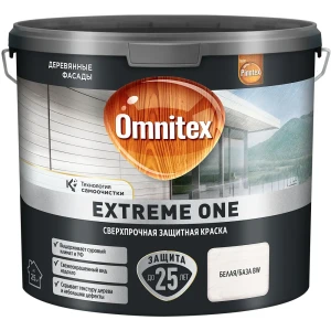 Фасадная краска Omnitex Extreme One полуматовая цвет белый база BW 2.5 л 89438506 STLM-2174089