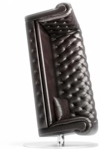 moooi Угловое кожаное кресло в стиле честерфилд с высокой спинкой