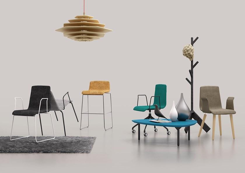 Leyform Высокий табурет из стали и саночной кожи Zerosedici 0480  - Вид №4