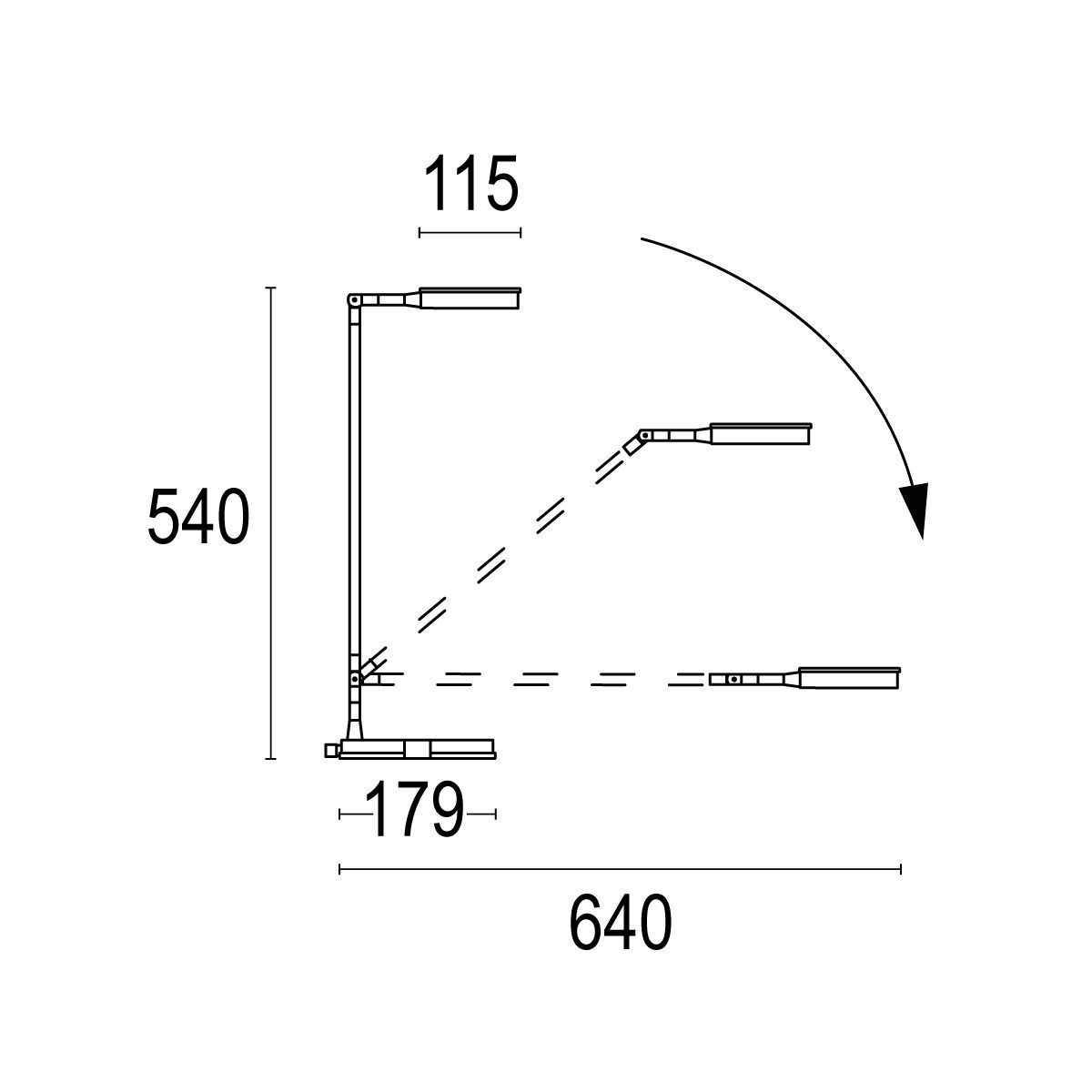 Регулируемая алюминиевая настольная лампа с гибким кронштейном Ghidini Lighting ThinThin ARCH-00045105 - Вид №2