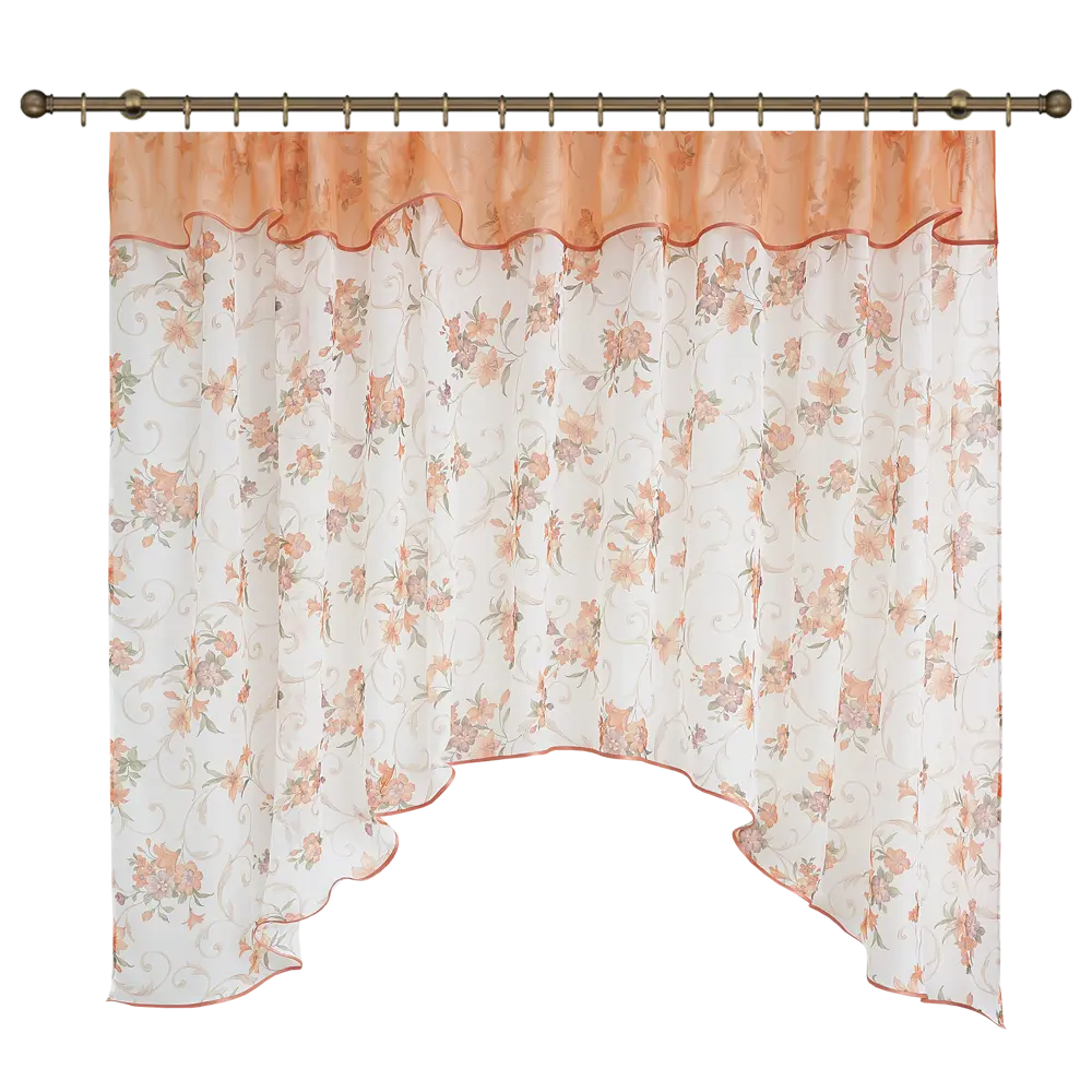 Комплект штор на ленте для кухни Кантри 285x160 см цвет мультиколор WITERRA STLM-2203612 - Вид №1