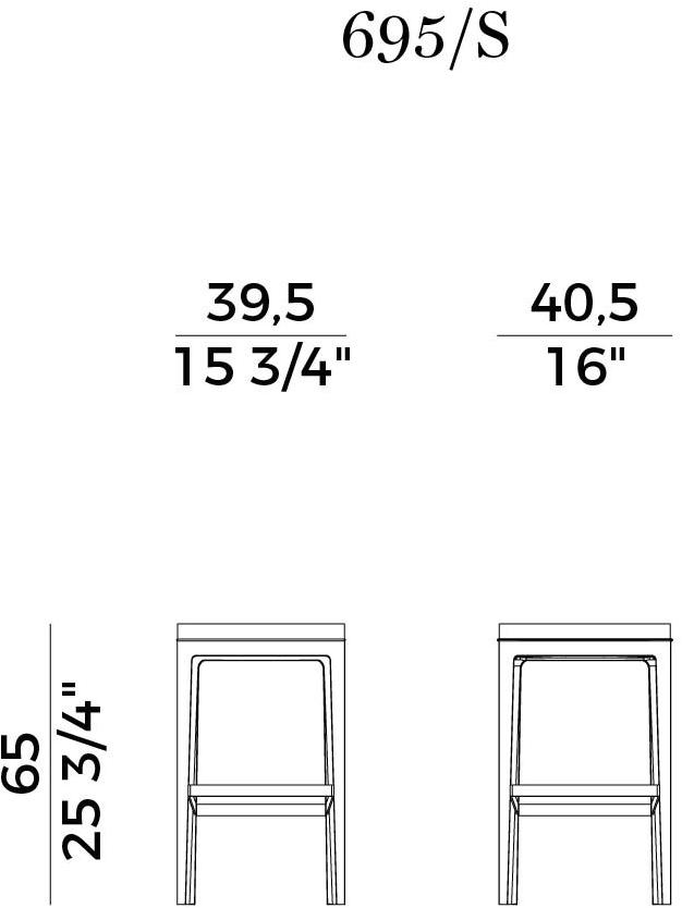 Potocco Табурет с подставкой для ног Greta 695/s - Вид №2