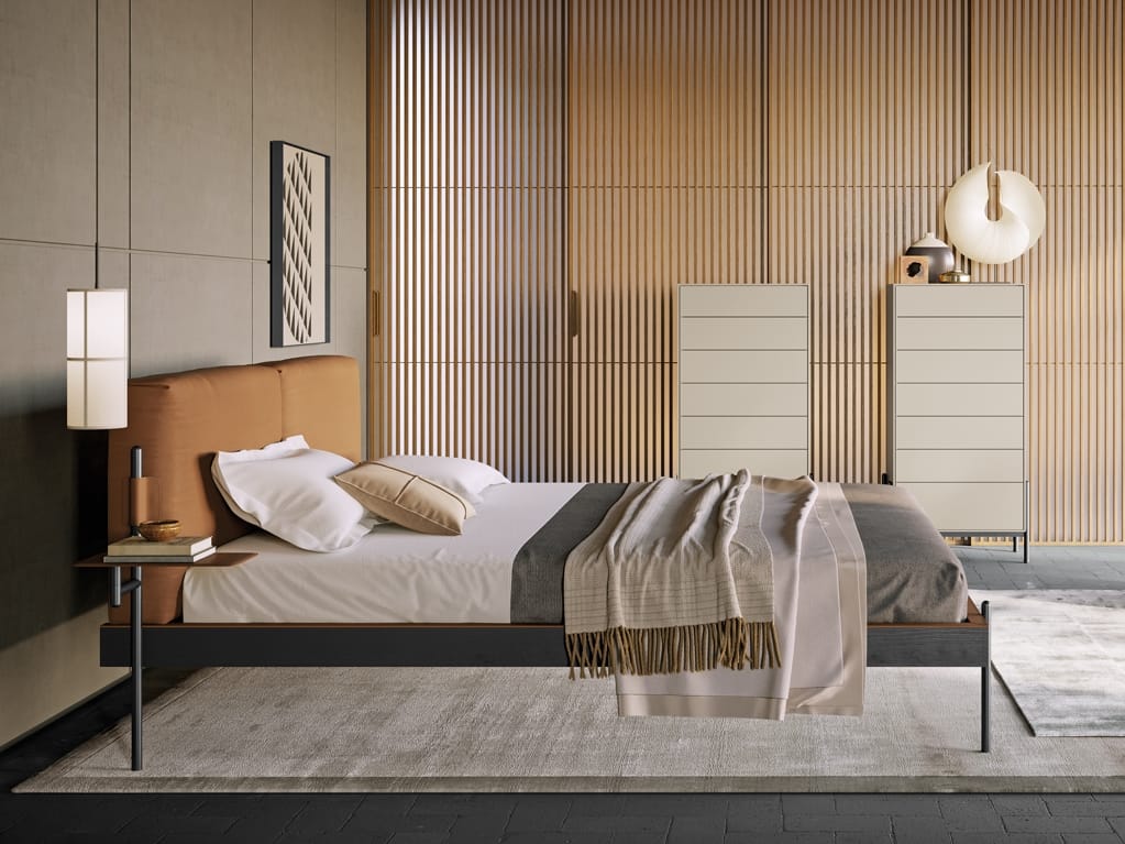 Деревянная двуспальная кровать со встроенными тумбочками Dall'Agnese Supernova ARCH-00090025 - Вид №1