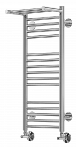 4660059582344 СТАНДАРТ Аврора с полкой П16 300х780 (5+6+5) Полотенцесушитель TERMINUS RAL 9005 матовый