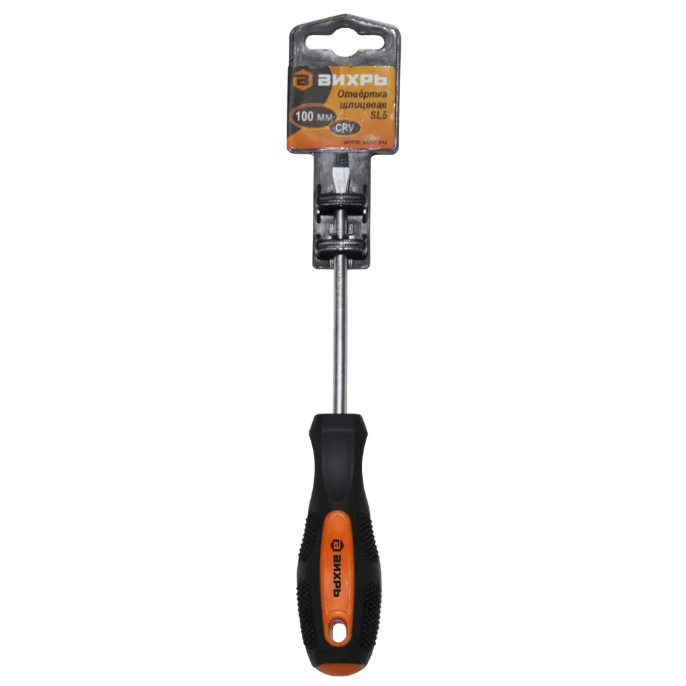 Отвертка шлицевая ВИХРЬ SL5x100 мм - надежный инструмент для точных работ 87482414 STLM-1492132