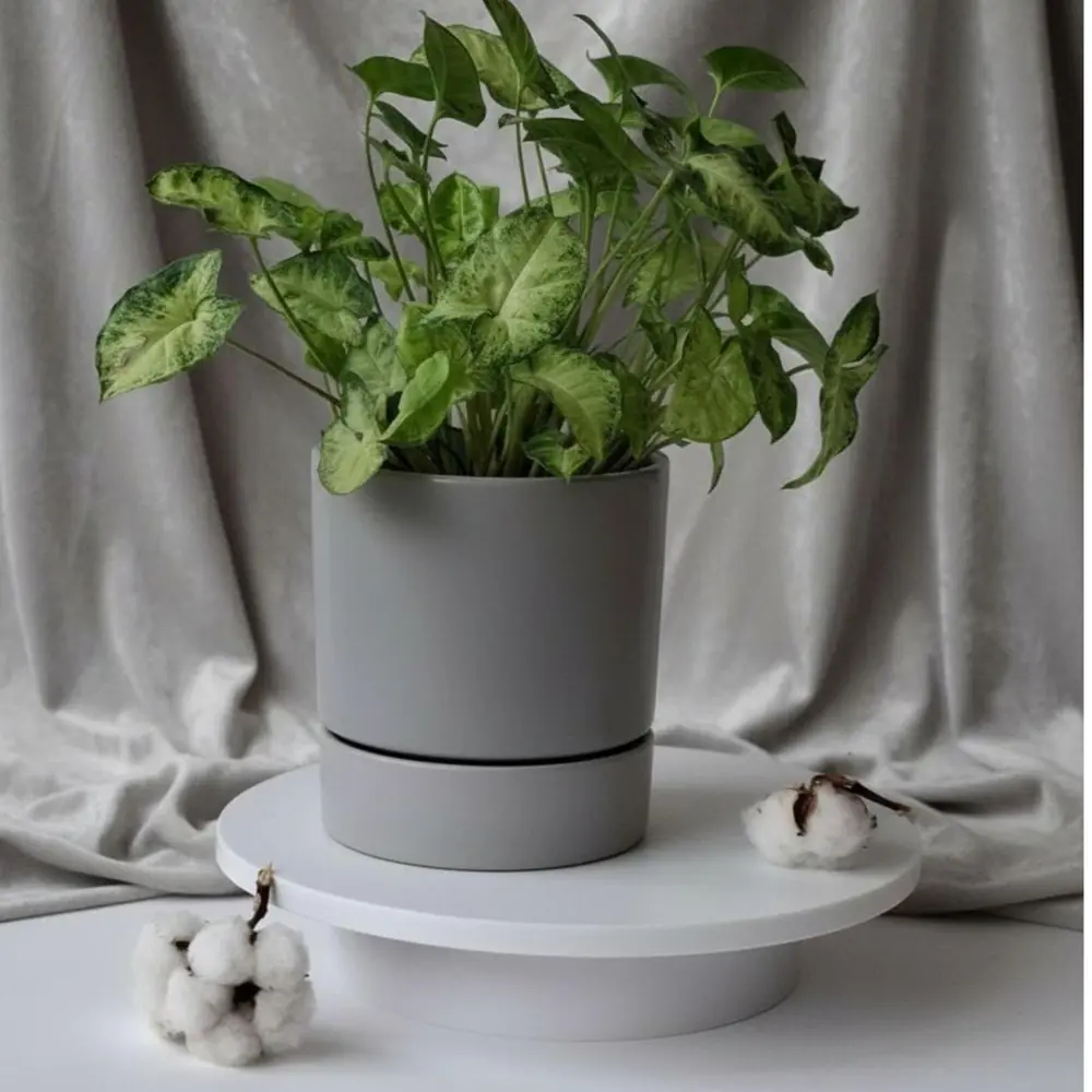 Горшок для цветов Берген Ø15 h15.5 см v1.8 л керамика серый Santreyd нет STLM-2146361 - Вид №2